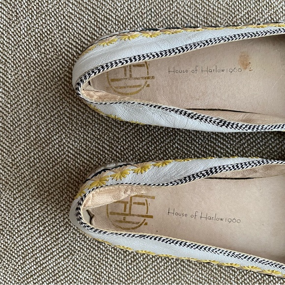 House of Harlow 1960 Kole Espadrilles. Supple Leather w/Embroidered Pattern.38.5 - Picture 7 of 13